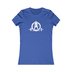 I DON’T WANT TO LOOK SKINNY I WANT TO LOOK LIKE I CAN KICK YOUR ASS - White WWLW Distressed Logo - Women's Favorite Tee