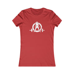 I DON’T WANT TO LOOK SKINNY I WANT TO LOOK LIKE I CAN KICK YOUR ASS - White WWLW Distressed Logo - Women's Favorite Tee