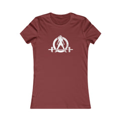 I DON’T WANT TO LOOK SKINNY I WANT TO LOOK LIKE I CAN KICK YOUR ASS - White WWLW Distressed Logo - Women's Favorite Tee