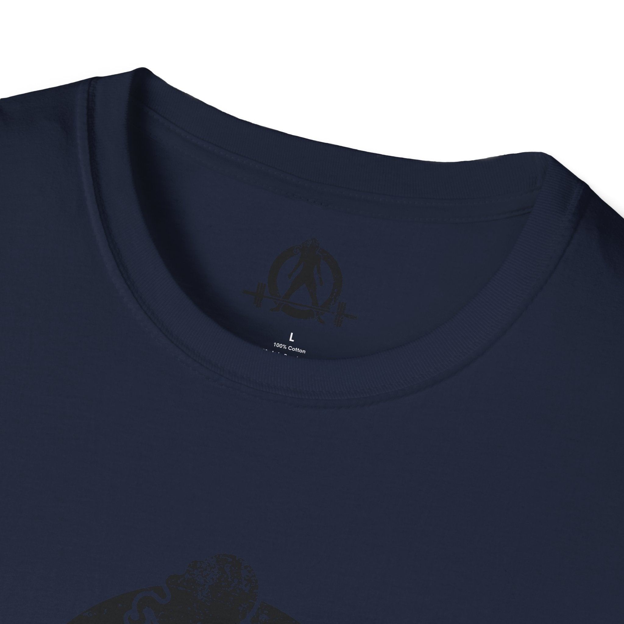 Unisex Softstyle T-Shirt - Black Distressed Logo - Plain Back (BEST SELLER)