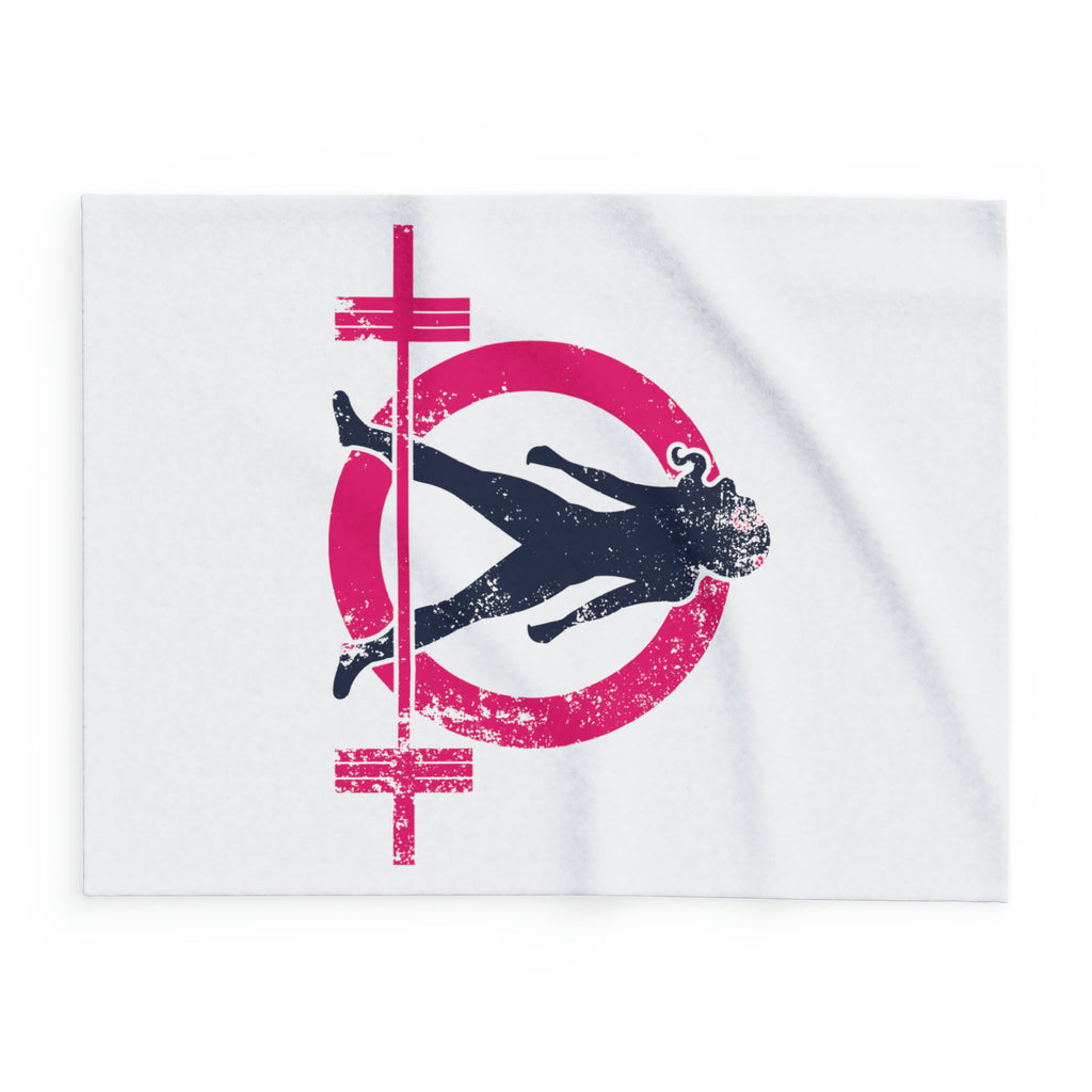Arctic Fleece Blanket - White Distressed Logo