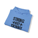 Strong Not Skinny - Unisex Heavy Blend Hooded Sweatshirt - Black Front Logo