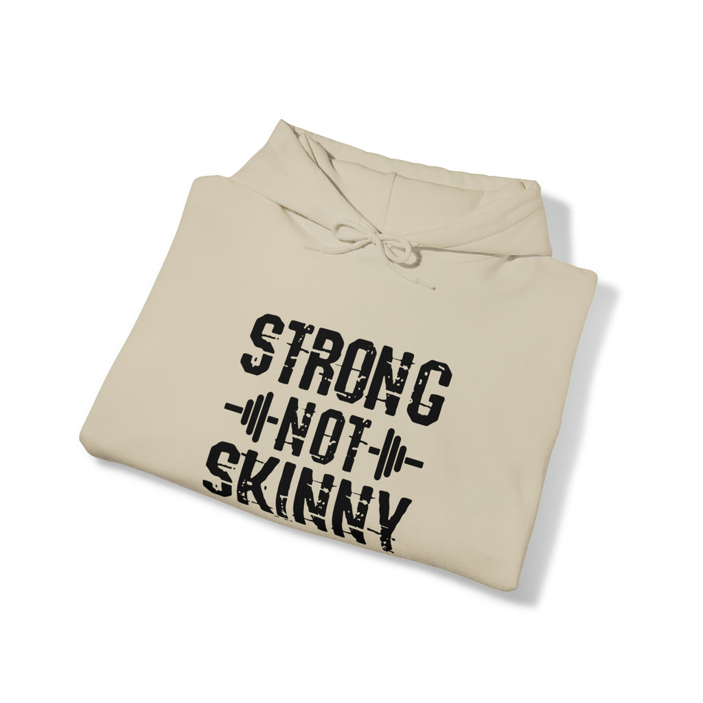 Strong Not Skinny - Unisex Heavy Blend Hooded Sweatshirt - Black Front Logo