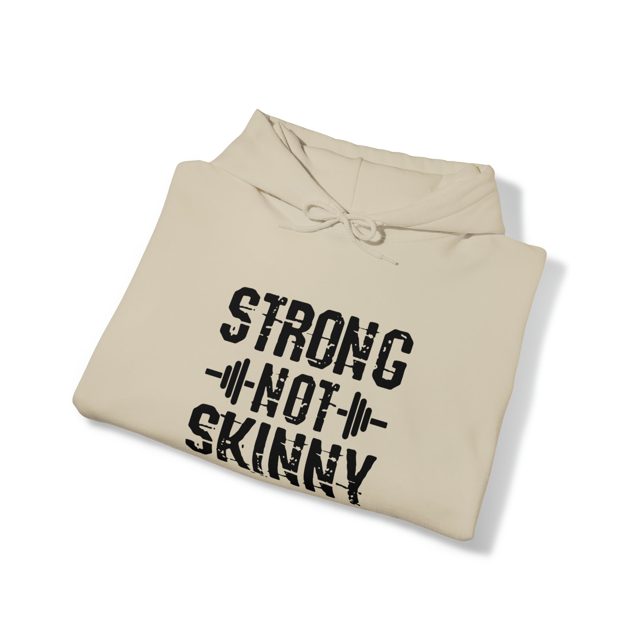 Strong Not Skinny - Unisex Heavy Blend Hooded Sweatshirt - Black Front Logo