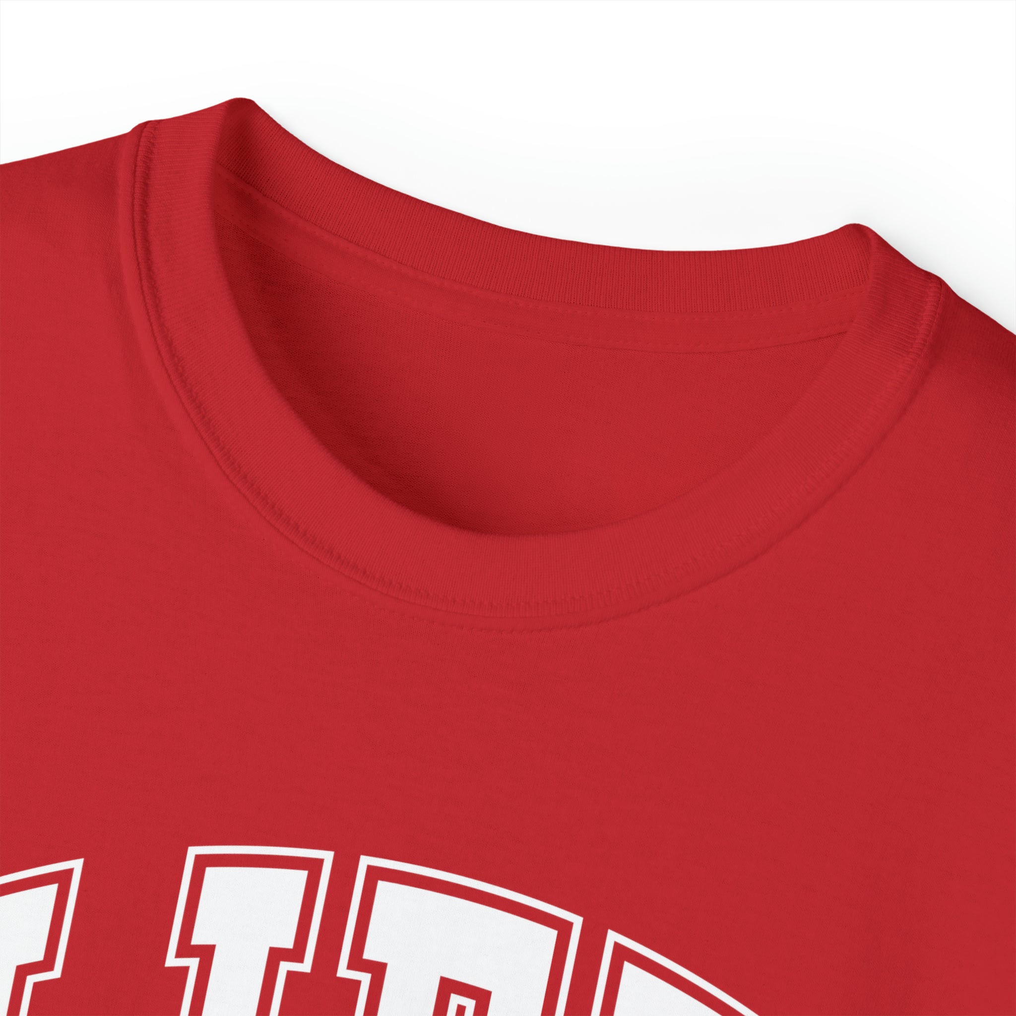 Lift Like A Girl - Unisex Ultra Cotton Tee - Front White Logo - Plain Back