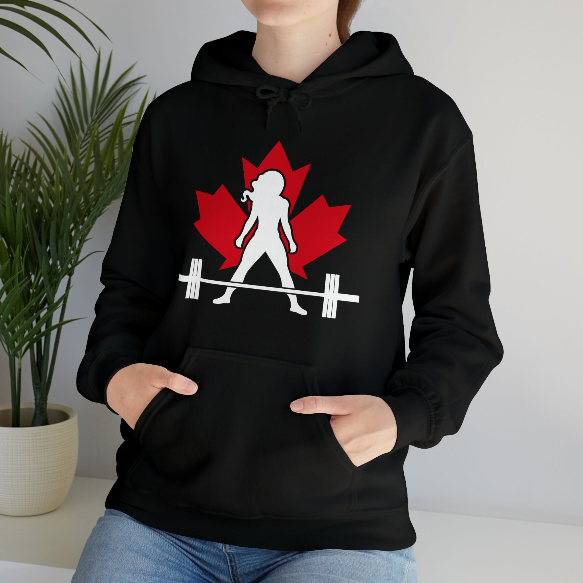 Unisex Heavy Blend Hooded Sweatshirt - Canada Dark Logo - Plain Back