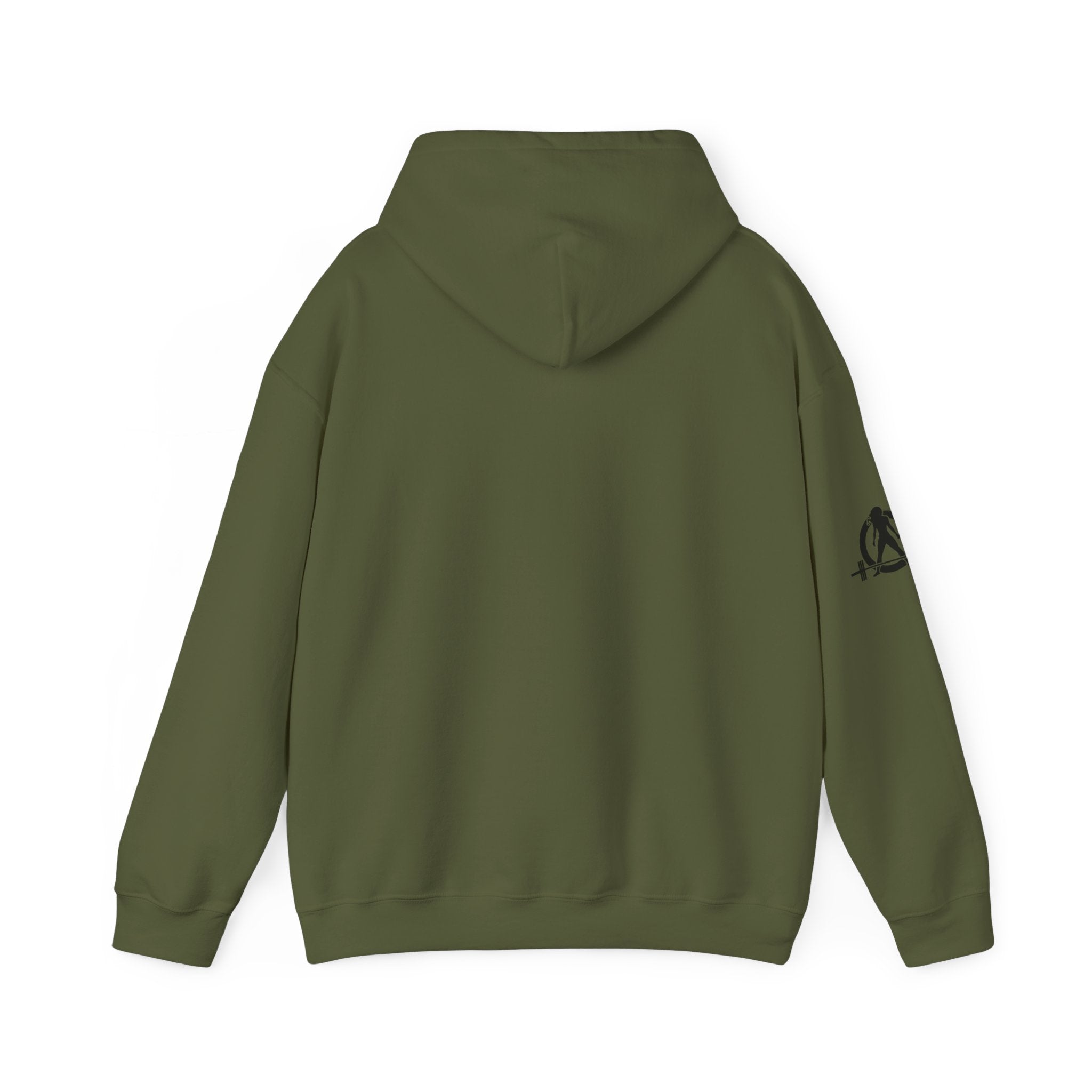USA Barbell - Unisex Heavy Blend Hooded Sweatshirt  - Front White Logo