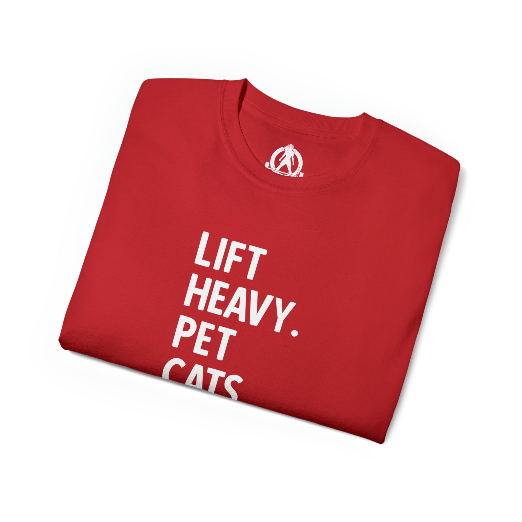Lift Heavy Pet Cats - Unisex Ultra Cotton Tee - White Logo