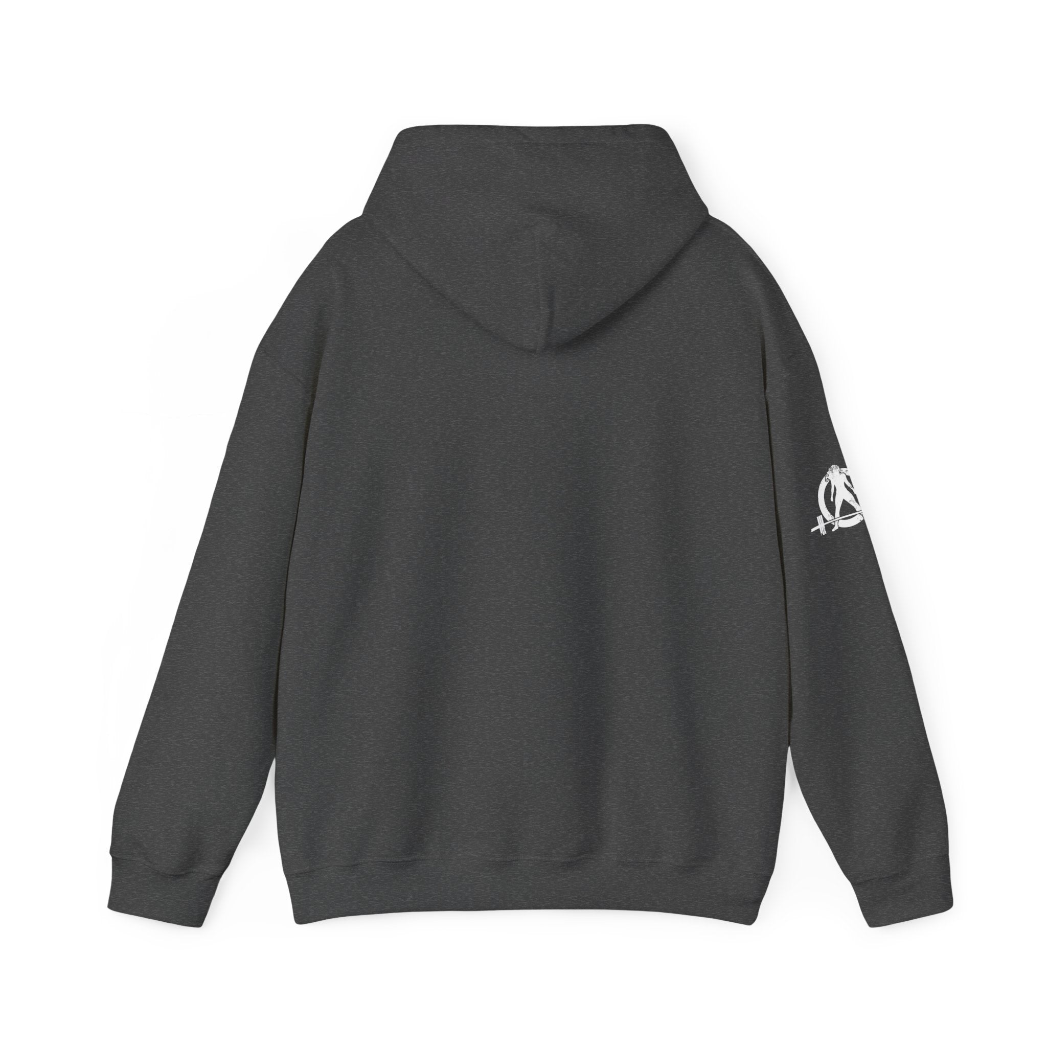 Cardio = Lift Weights Faster - Unisex Heavy Blend Hooded Sweatshirt - White Print on Front