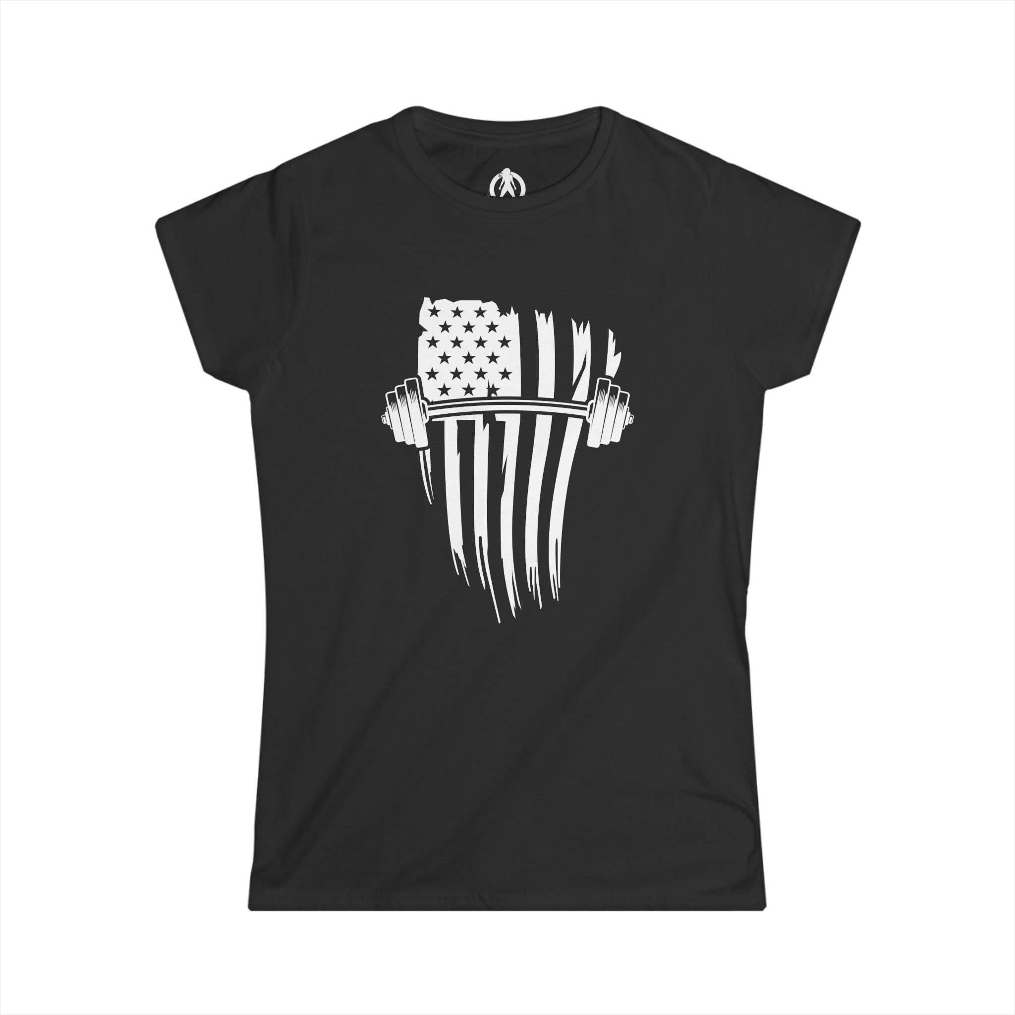 USA Barbell - Women's Softstyle Tee - White Front Logo