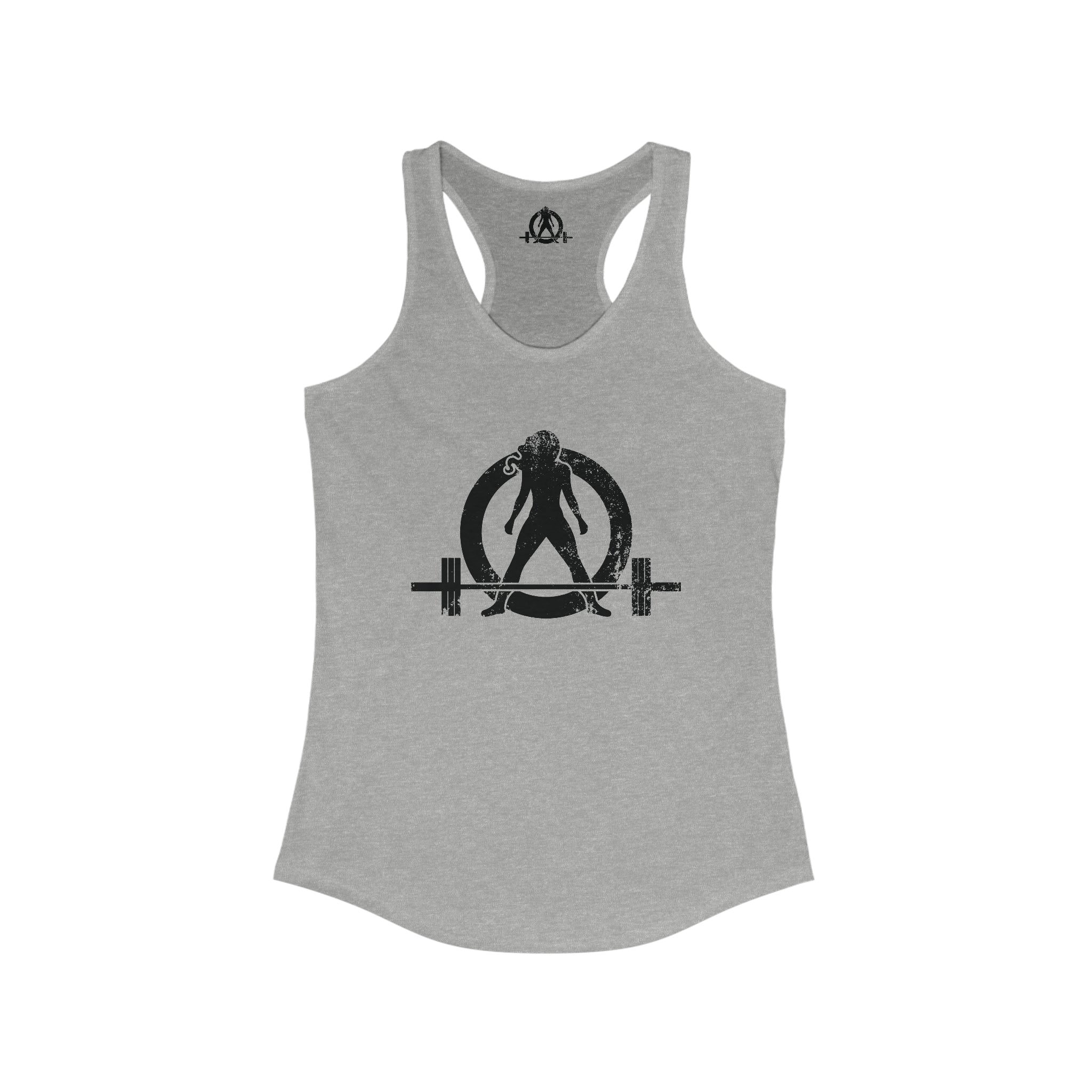 I Could Squat You - Women's Ideal Racerback Tank - Black Font Front & Back