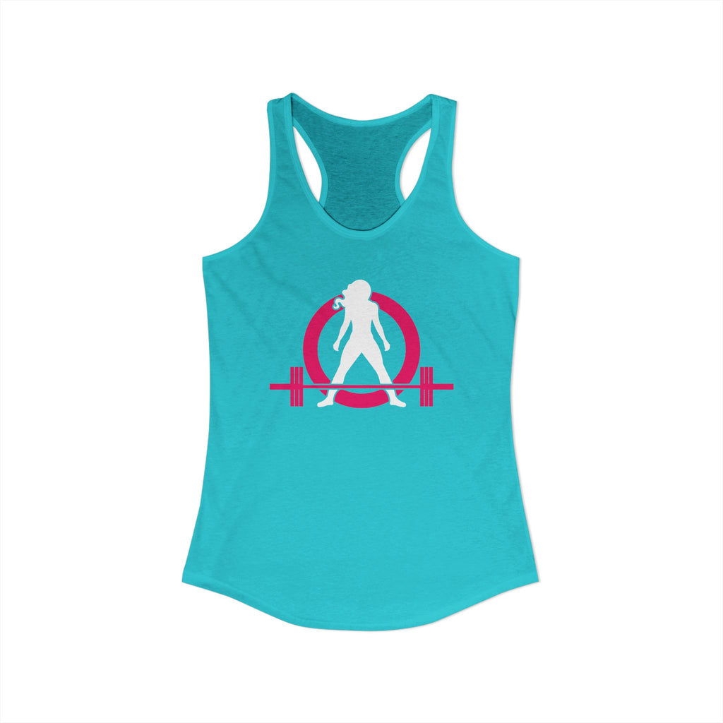WWLW Classic Logo Racer Back Tank Top (BEST SELLER) - Women's Ideal Racerback Tank - Classic Light Logo - Plain Back