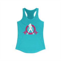 WWLW Classic Logo Racer Back Tank Top (BEST SELLER) - Women's Ideal Racerback Tank - Classic Light Logo - Plain Back