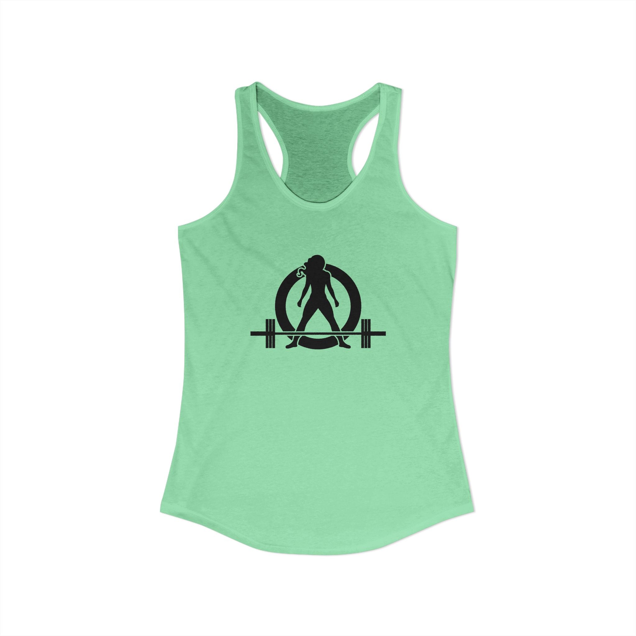 Everything Hurts & I'm Hungry - Women's Ideal Racerback Tank - Black Print Front & Back