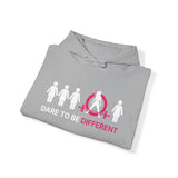 Dare To Be Different - Deadlift - Unisex Heavy Blend Hooded Sweatshirt - White Print on Front