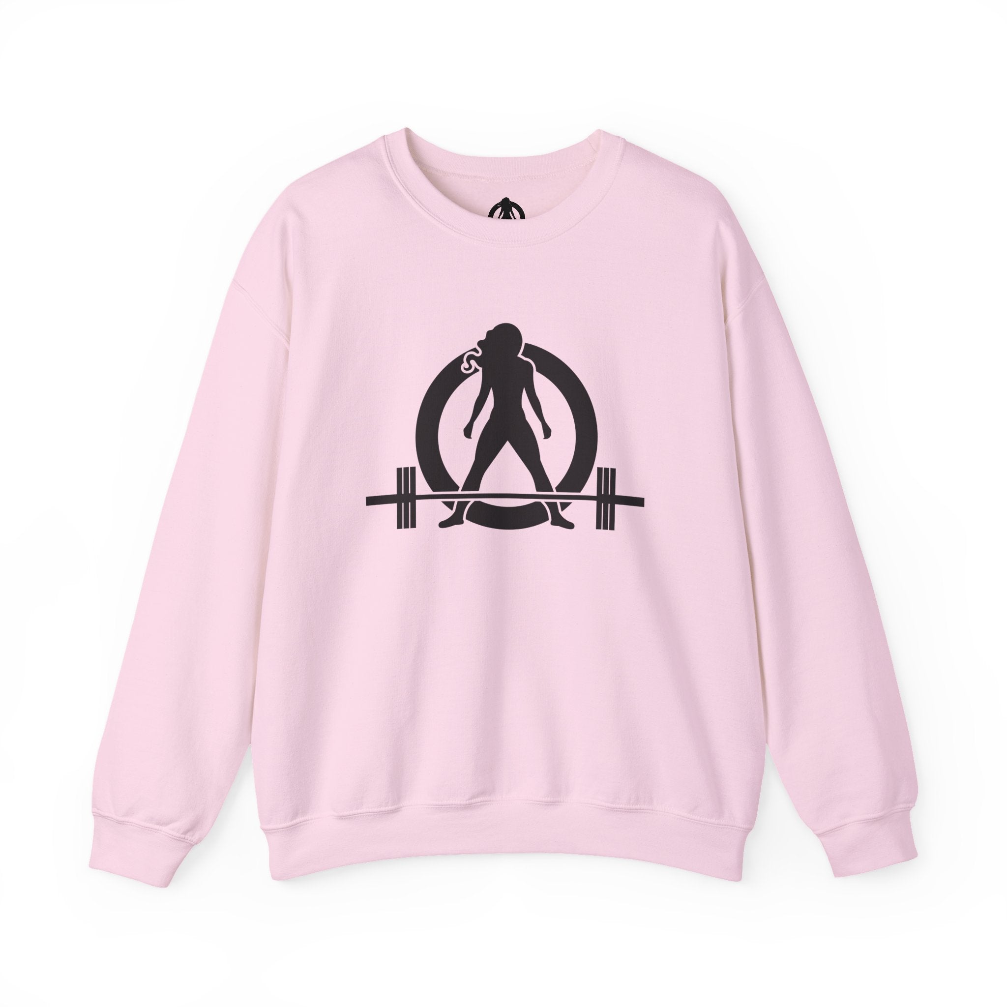 Lift Heavy Run Fast - Unisex Heavy Blend™ Crewneck Sweatshirt - Black Logo Front & Back