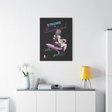 Strong is Beautiful Cartoon - Motivational Wall Art - Canvas