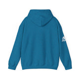 Lift Like.A Girl - Unisex Heavy Blend Hooded Sweatshirt - White Logo on Front & Right Sleeve