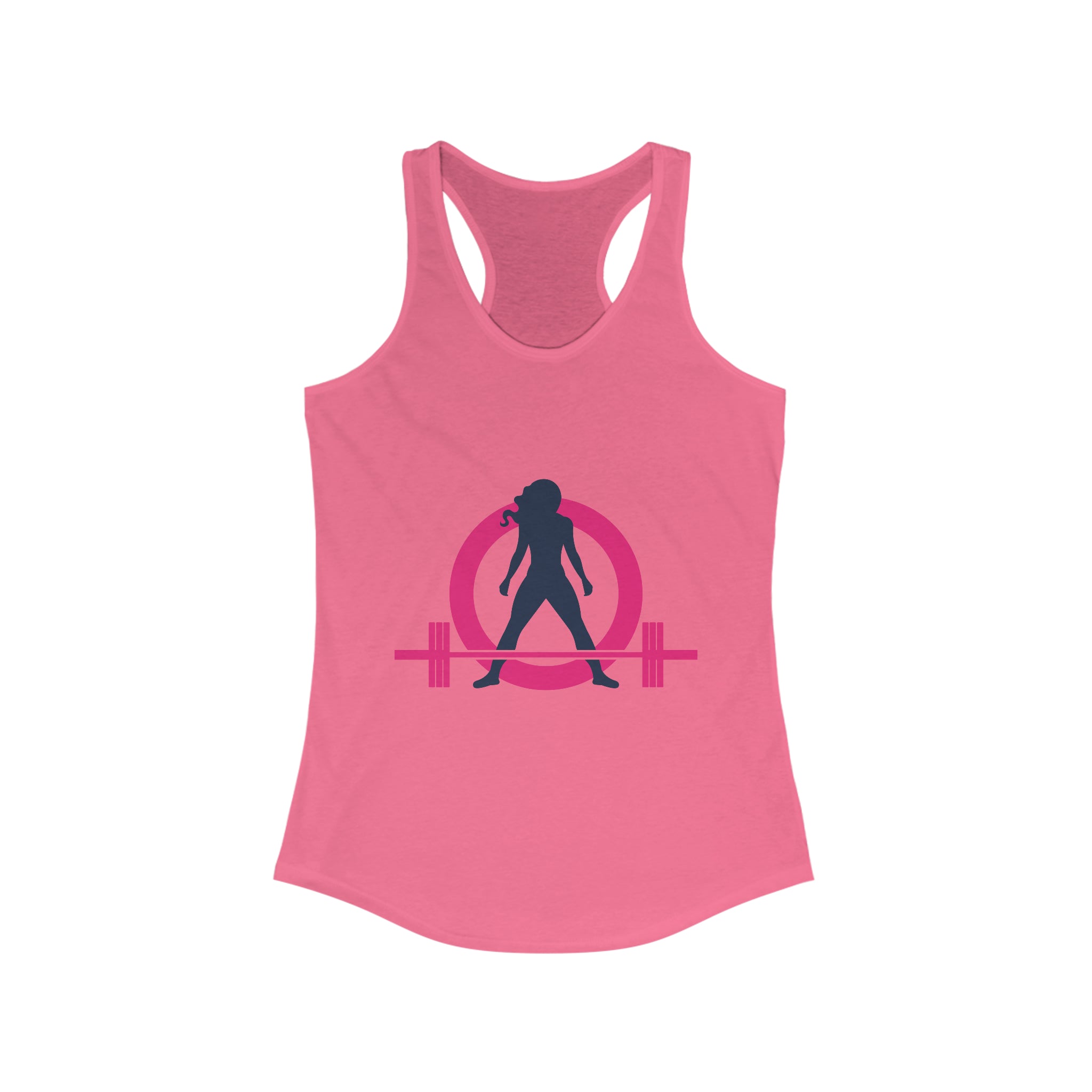 Women's Ideal Racerback Tank - Classic Logo Dark - Plain Back
