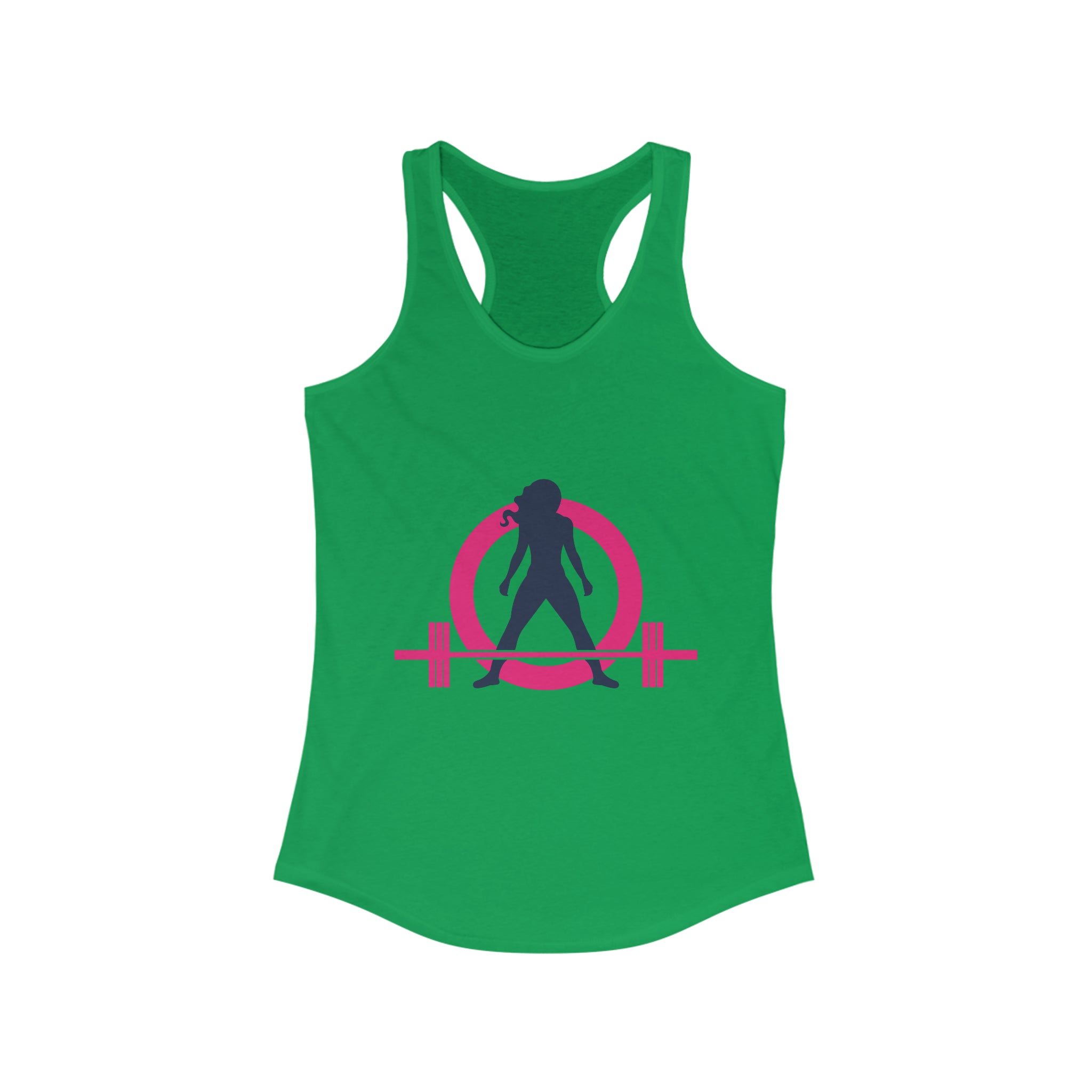 Women's Ideal Racerback Tank - Classic Logo Dark - Plain Back
