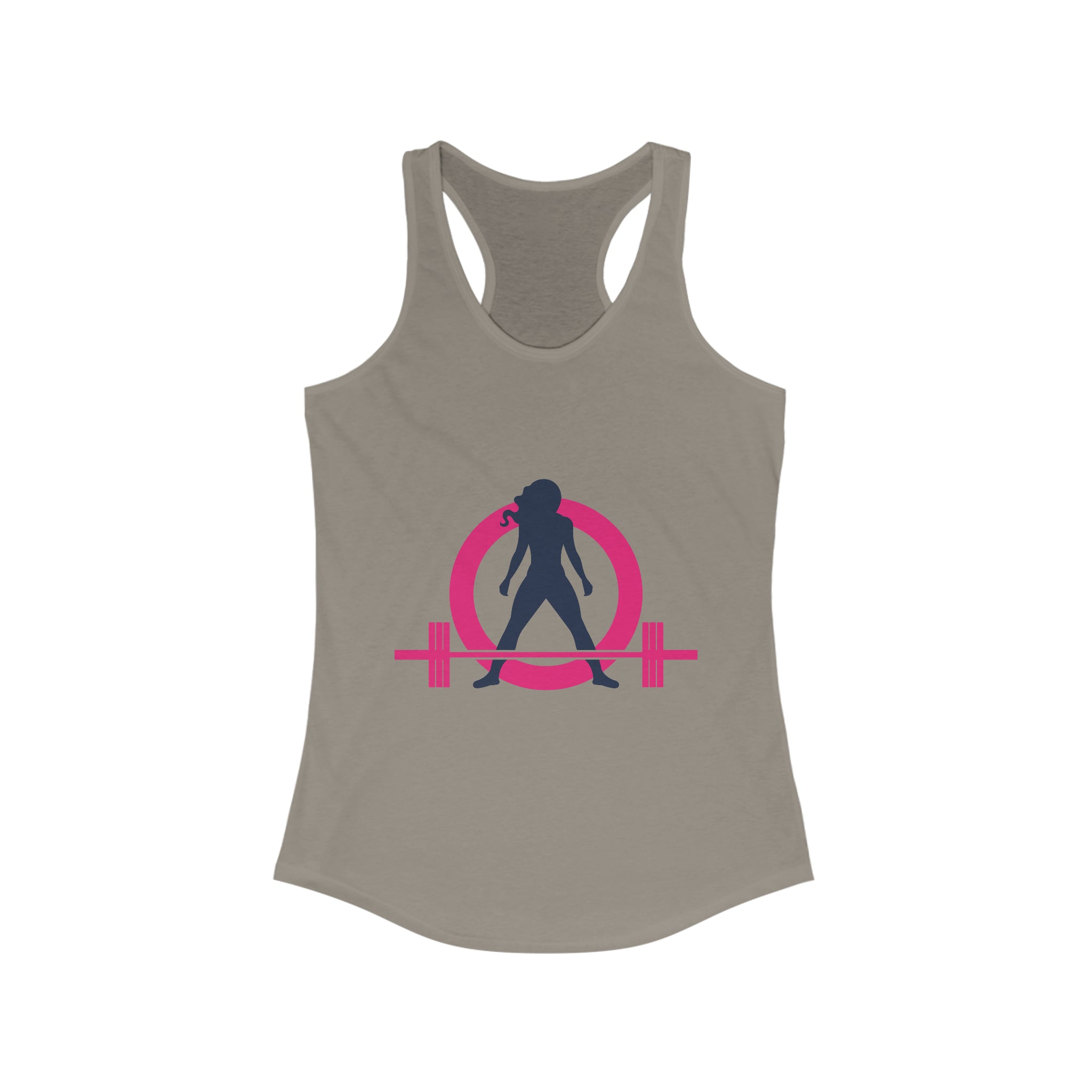 Women's Ideal Racerback Tank - Classic Logo Dark - Plain Back