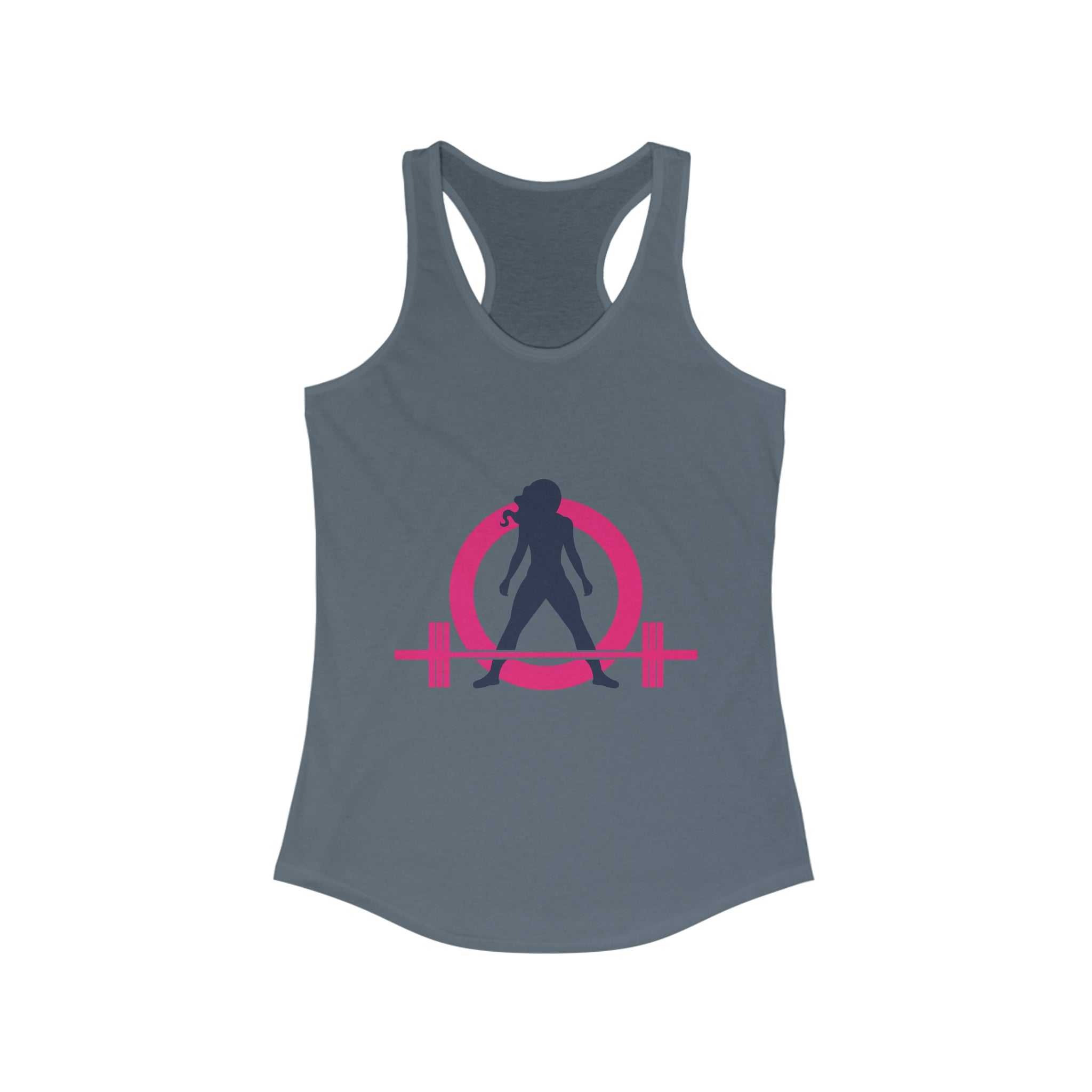 Women's Ideal Racerback Tank - Classic Logo Dark - Plain Back