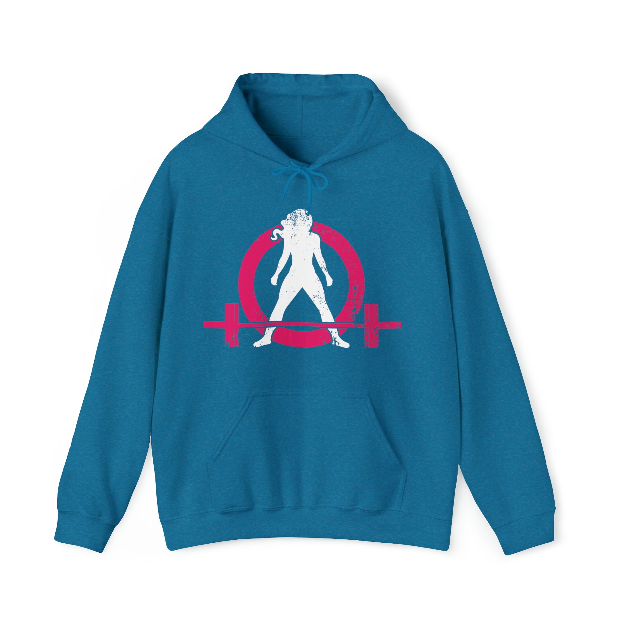 Classic Hoodie (Best Seller) - Unisex Heavy Blend Hooded Sweatshirt - Color Distressed Logo - Plain Back