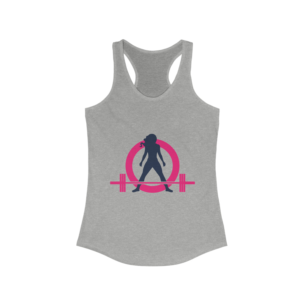 Women's Ideal Racerback Tank - Classic Logo Dark - Plain Back