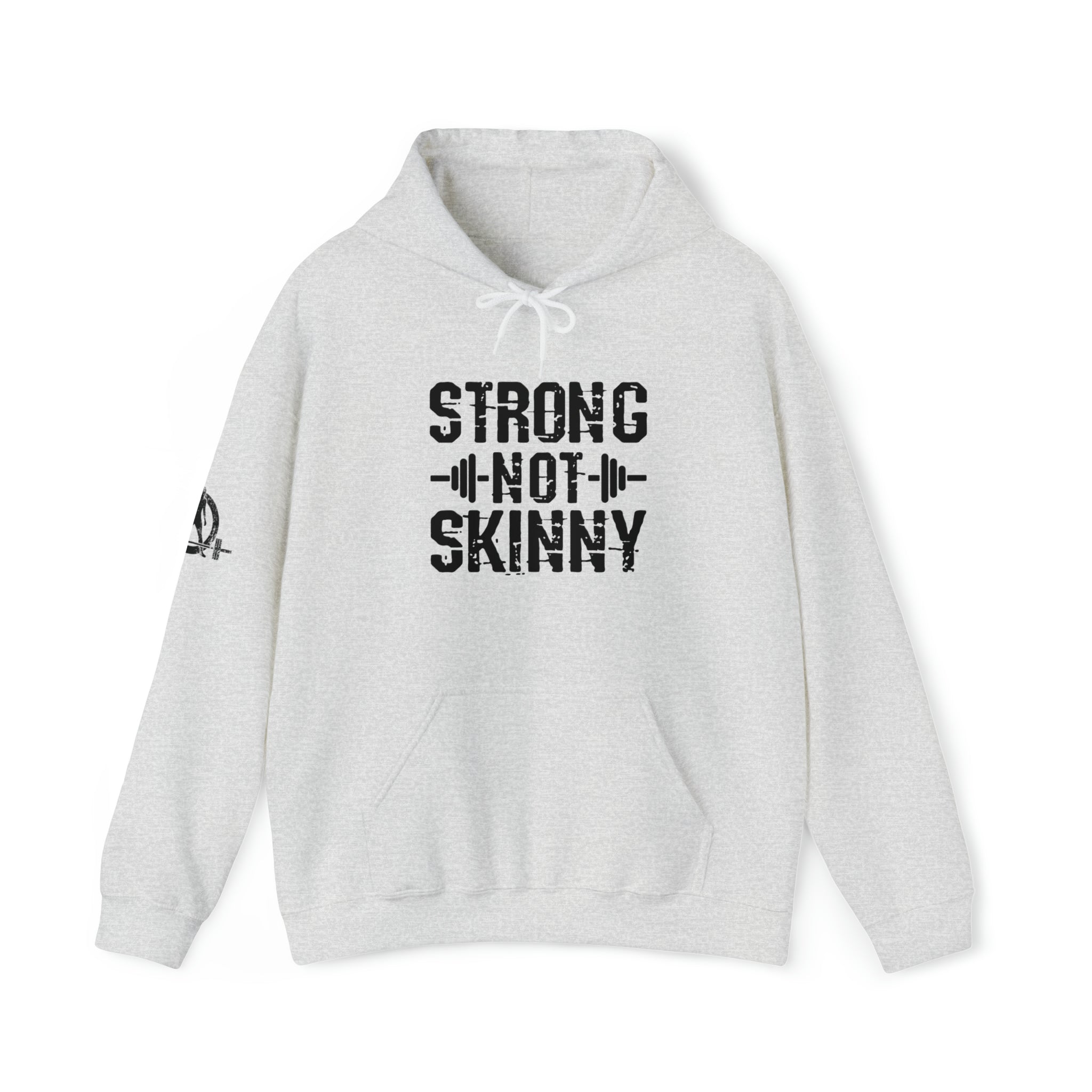 Strong Not Skinny - Unisex Heavy Blend Hooded Sweatshirt - Black Front Logo