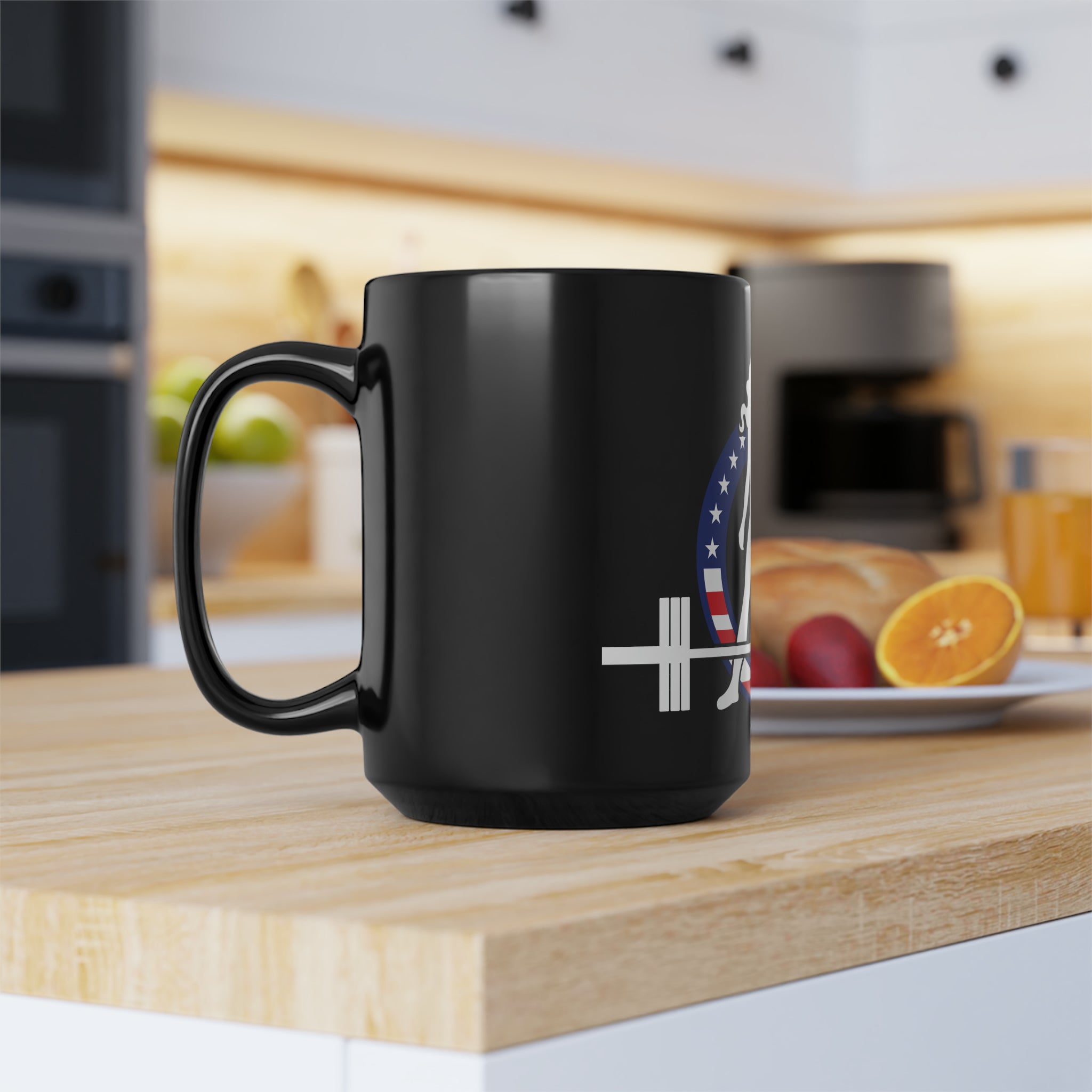 Black Mug, 15oz - USA Dark Logo