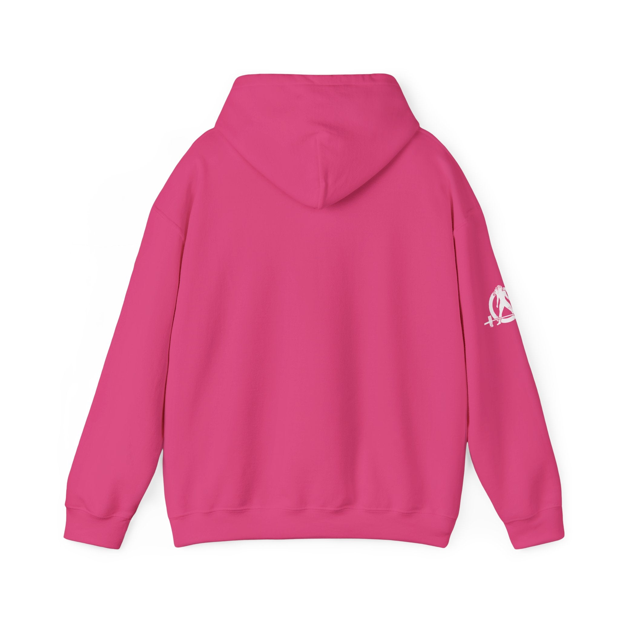 Lift Like.A Girl - Unisex Heavy Blend Hooded Sweatshirt - White Logo on Front & Right Sleeve