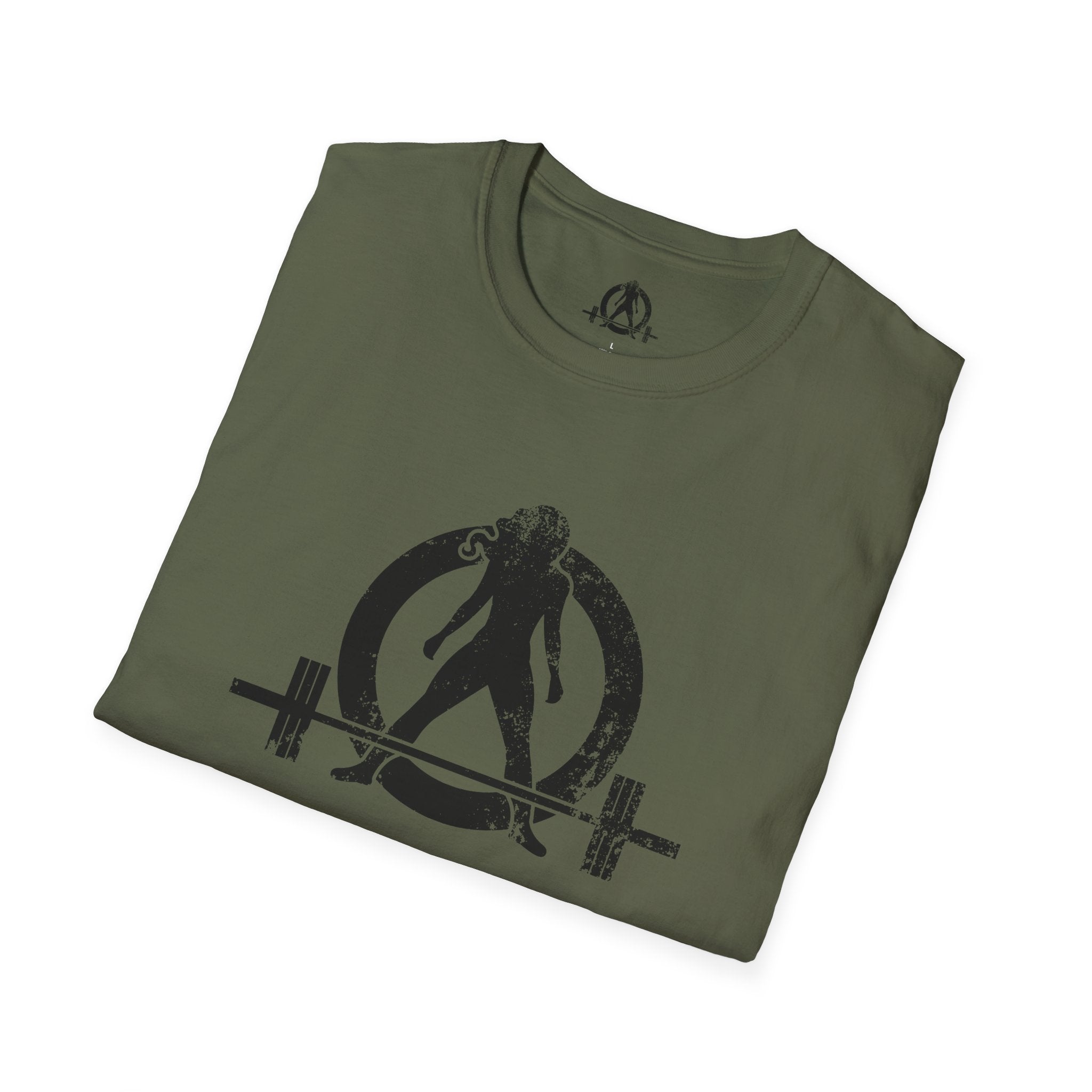 Unisex Softstyle T-Shirt - Black Distressed Logo - Plain Back (BEST SELLER)