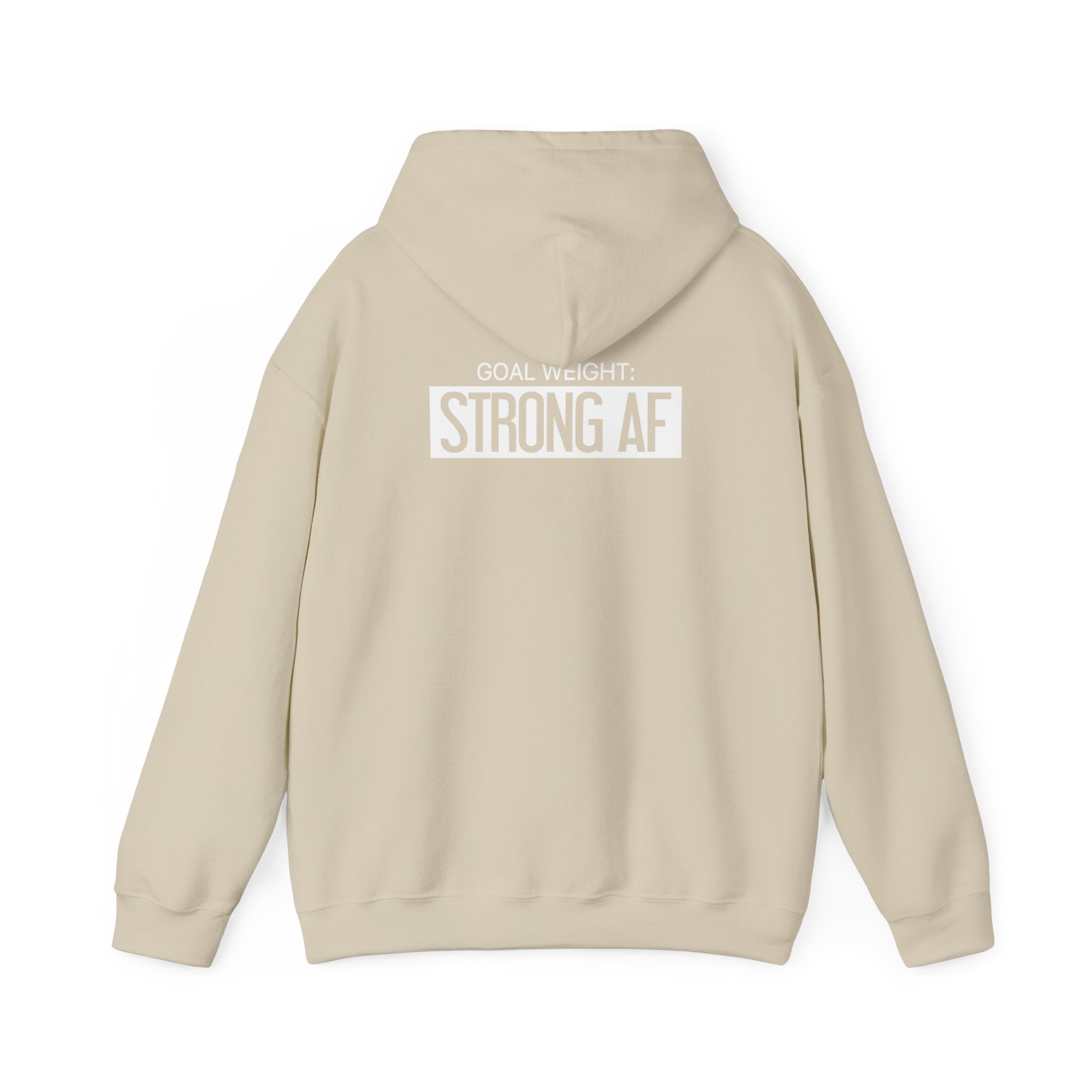 Goal Weight Strong AF - Unisex Heavy Blend Hooded Sweatshirt  - White Logo