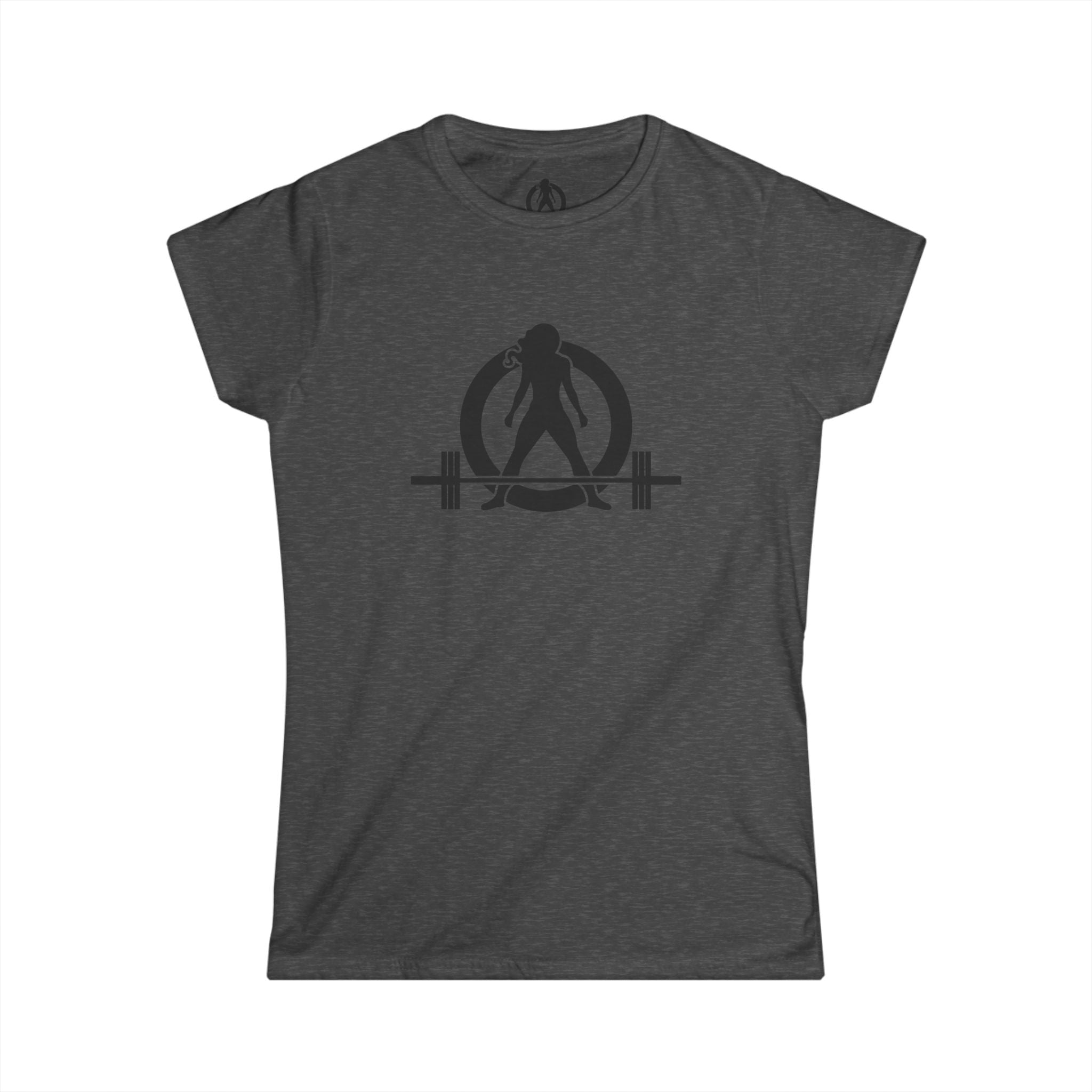 Lift Heavy Run Fast - Women's Softstyle Tee - Black Front & Back Logo