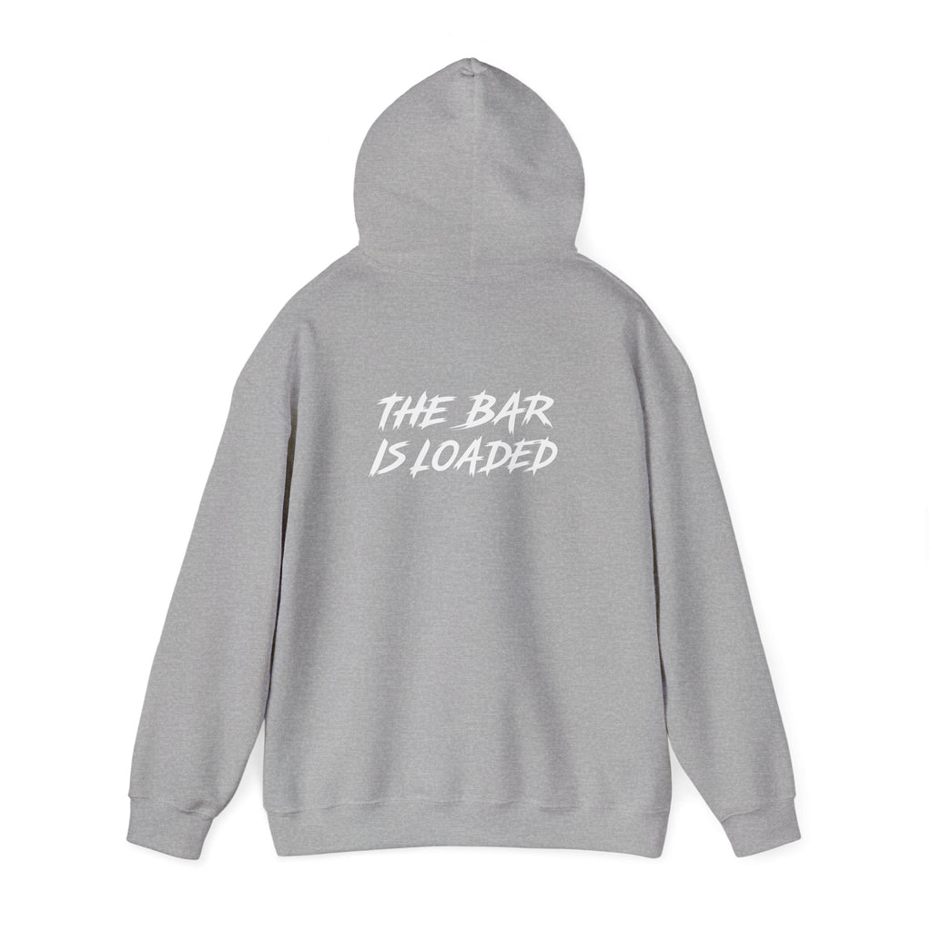 The Bar Is Loaded - Unisex Heavy Blend Hooded Sweatshirt - White Logo