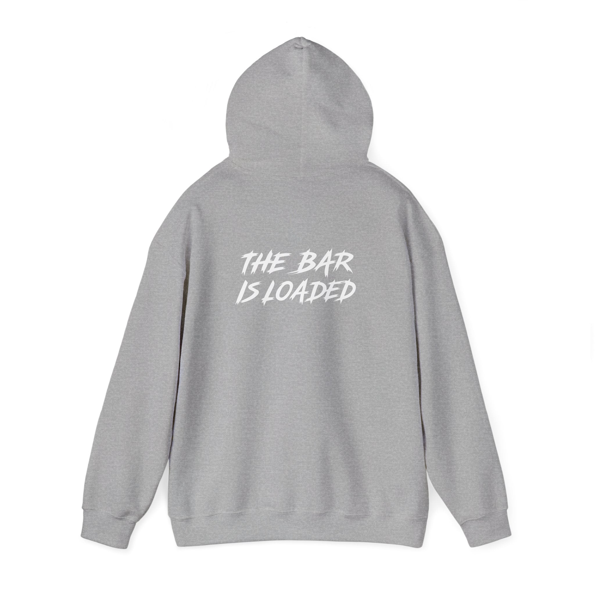 The Bar Is Loaded - Unisex Heavy Blend Hooded Sweatshirt - White Logo