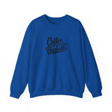 Coffee & Barbells - Unisex Heavy Blend™ Crewneck Sweatshirt - Black Logo on Front