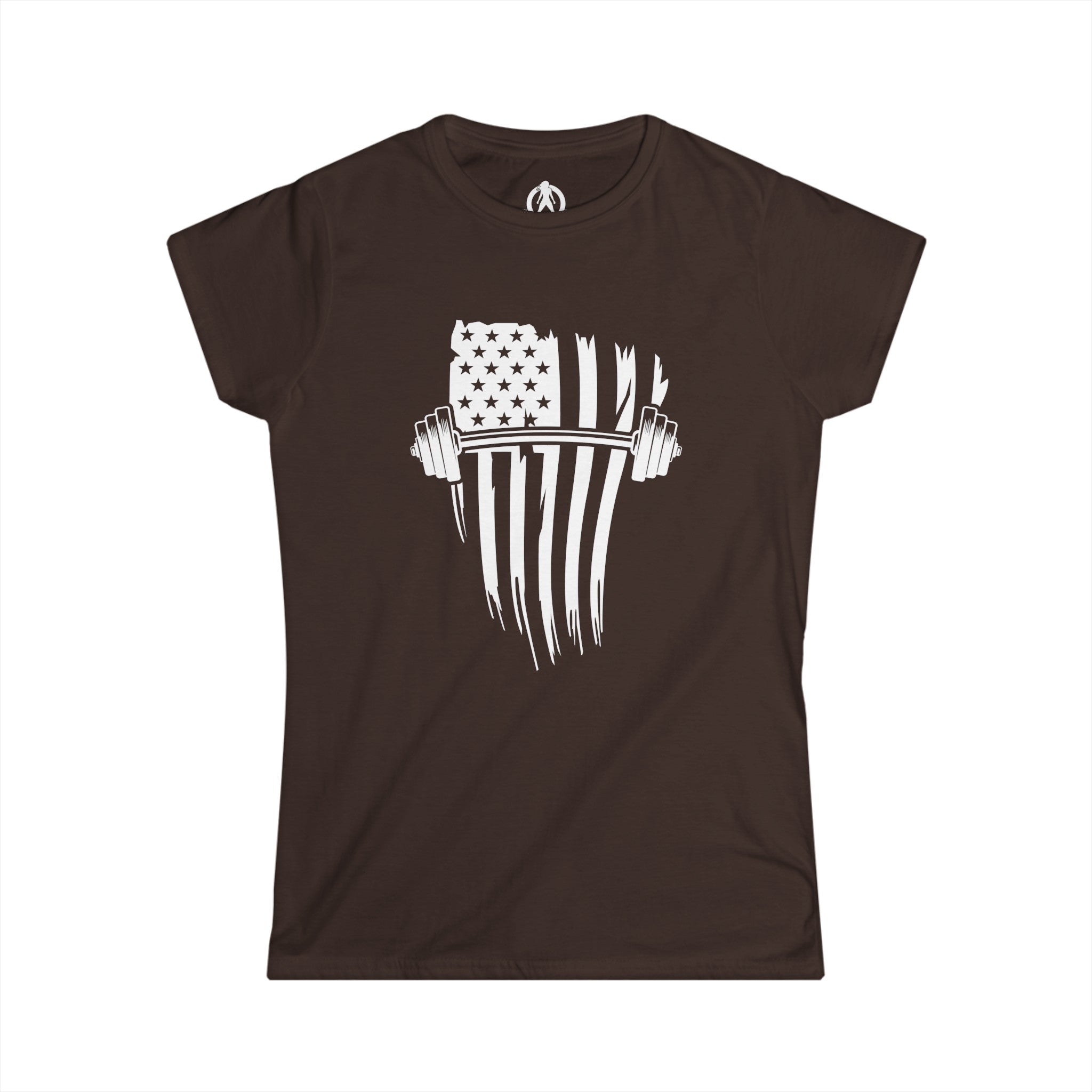 USA Barbell - Women's Softstyle Tee - White Front Logo