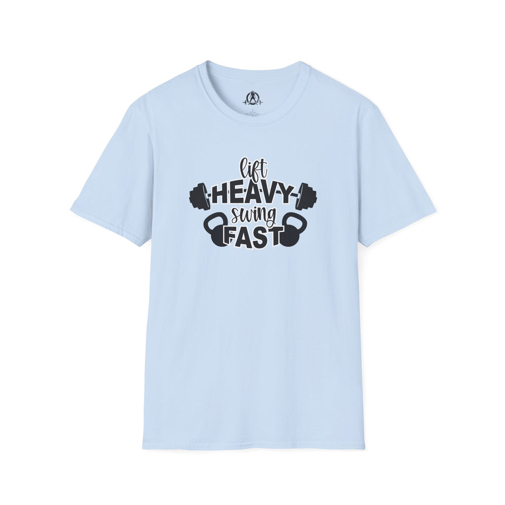 Lift Heavy Swing Fast - Unisex Softstyle T-Shirt - Logo Front