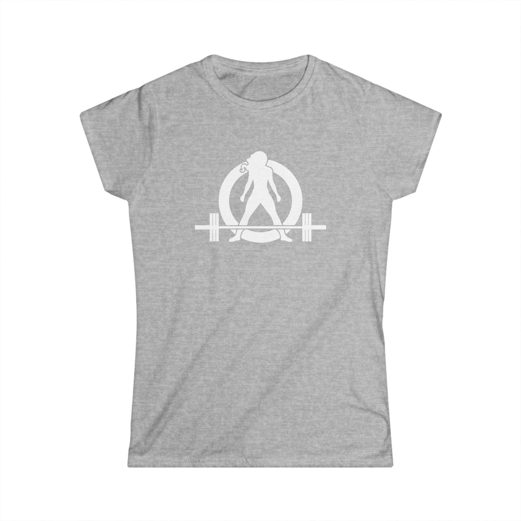 I Workout To Burn Off The Crazy - Women's Softstyle Tee - White Logo Print on Front & Back