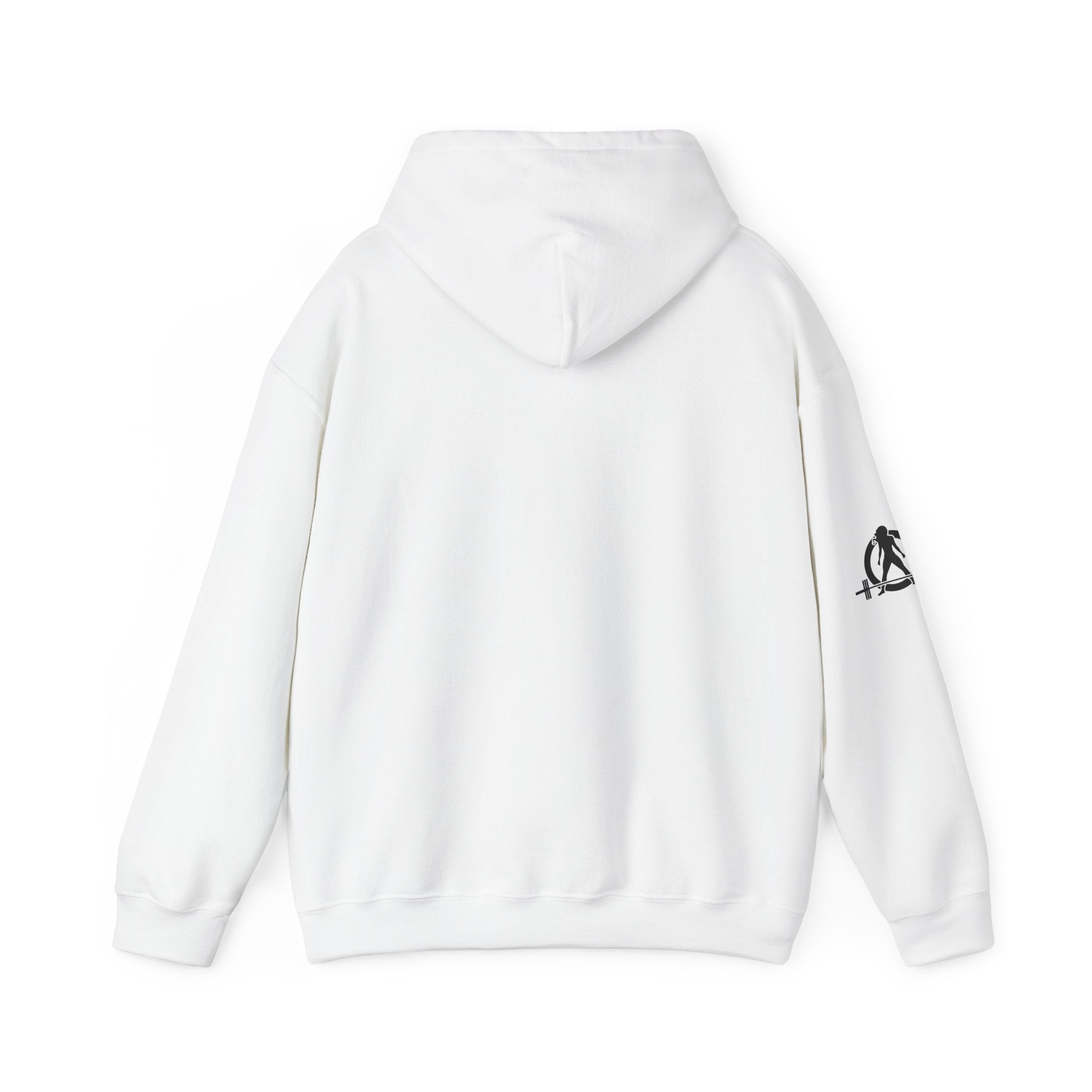 Lift Heavy Run Fast – Unisex Heavy Blend™ Hooded Sweatshirt (Front Black Logo) 🏋️‍♂️🏃‍♀️🖤