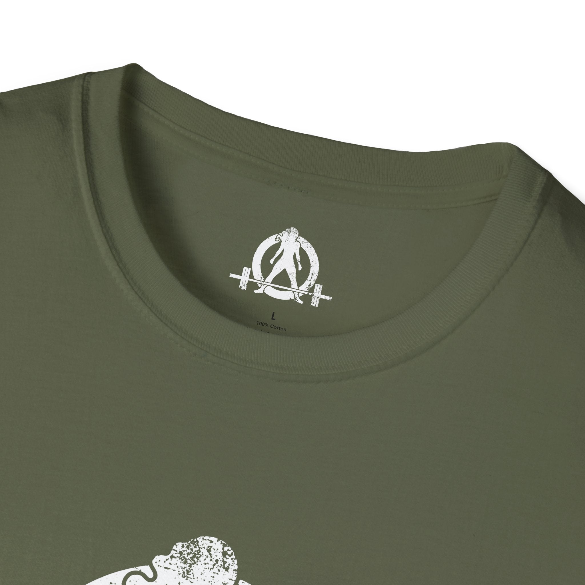 WWLW White Distressed Unisex Softstyle T-Shirt - White Distressed Logo - Plain Back