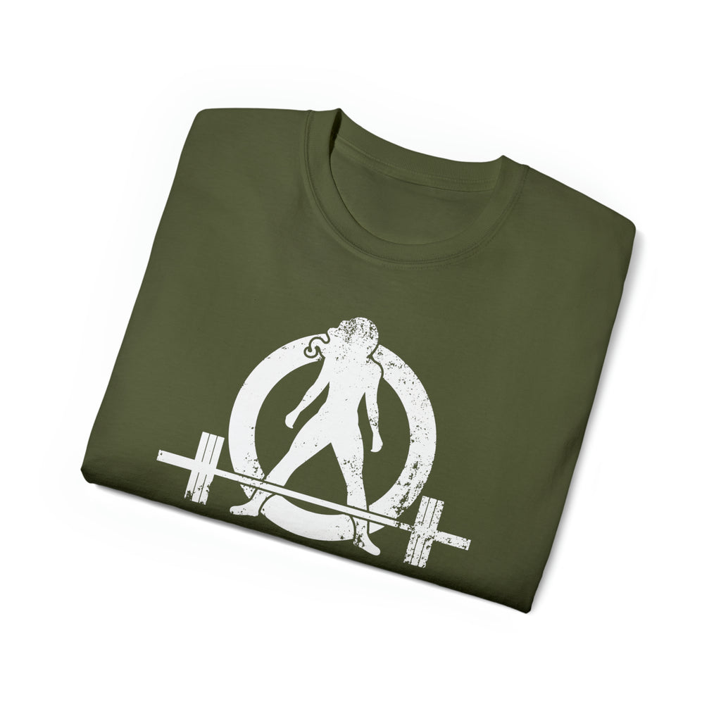 Strong Is Beautiful - Unisex Ultra Cotton Tee - Distressed White Logo - (BEST SELLER)