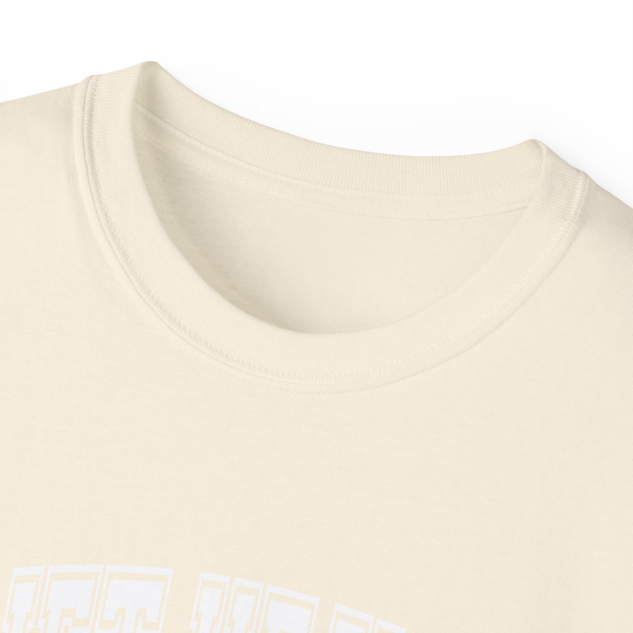 Lift Heavy Shit - Unisex Ultra Cotton Tee - Front White Logo - Plain Back