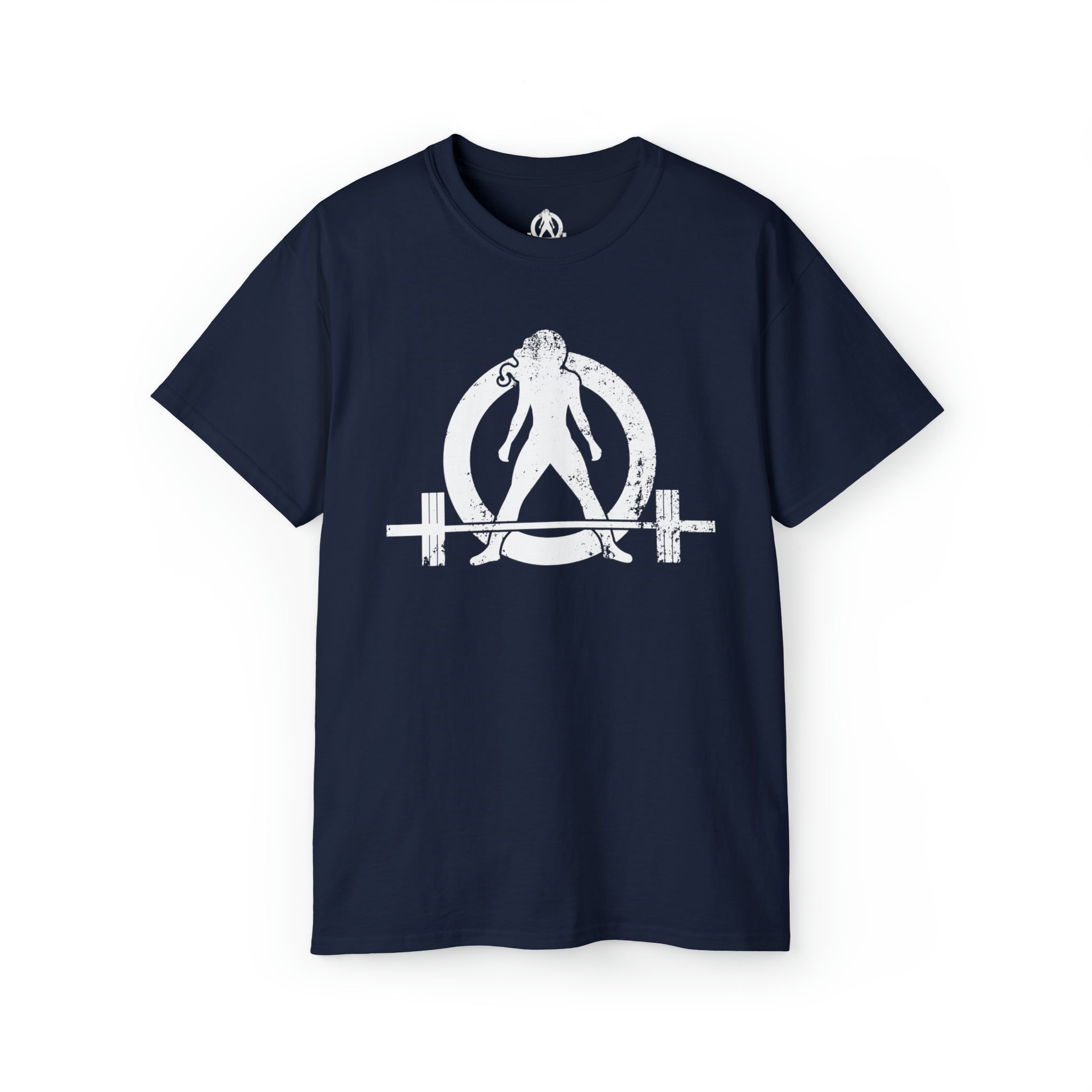 Strong Not Skinny - Unisex Ultra Cotton Tee - White Distressed Logo