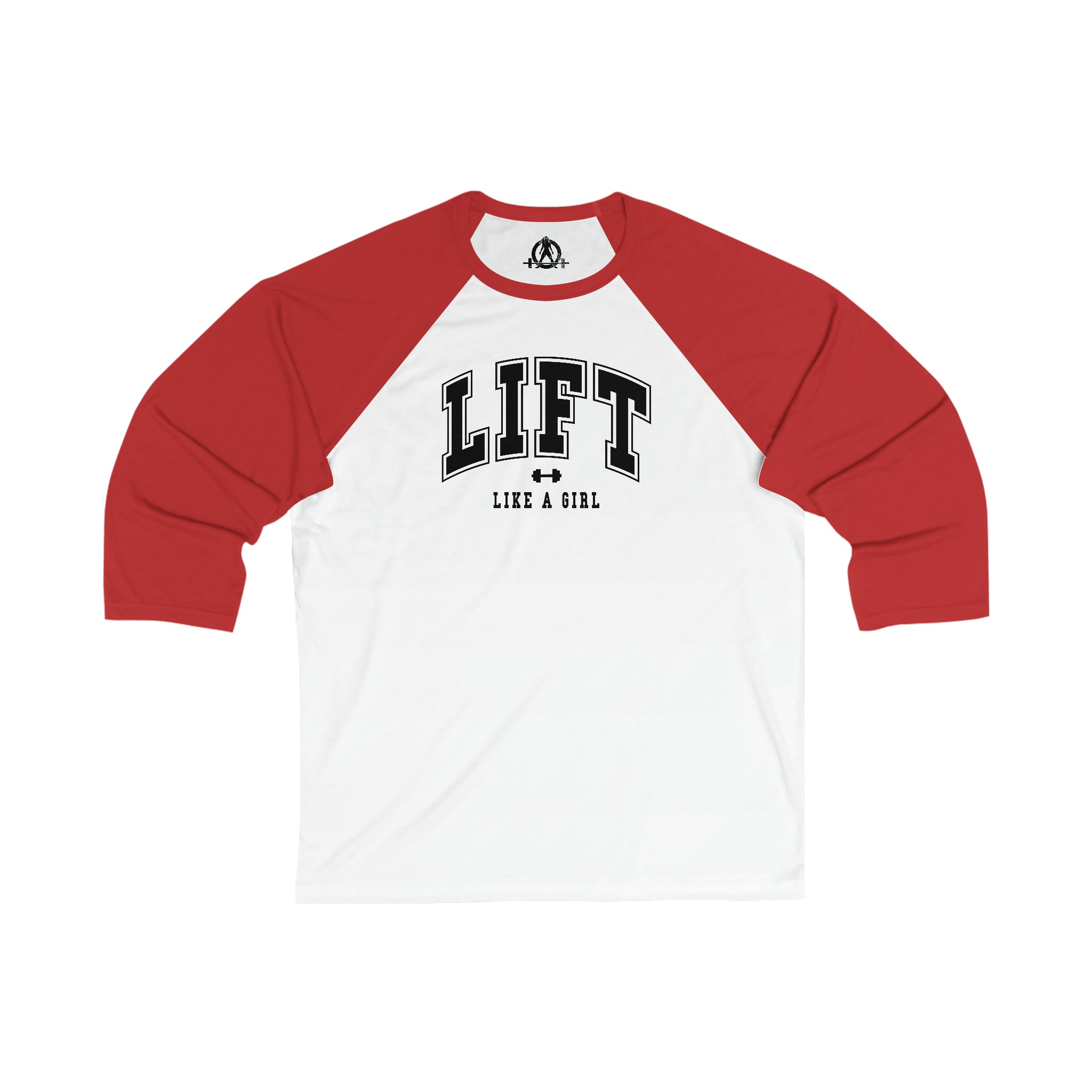 3\4 Sleeve Baseball Tee - Lift Like A Girl