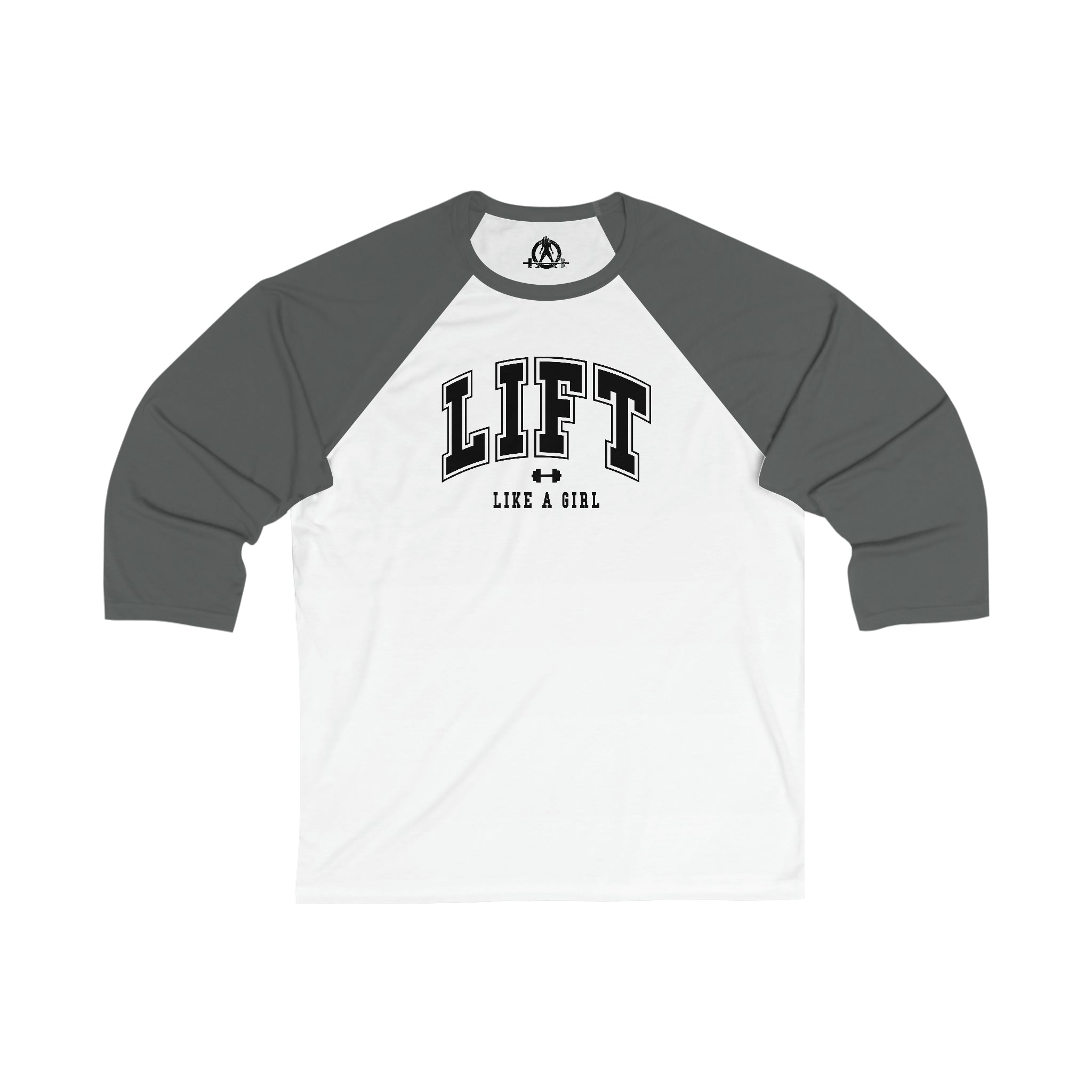 3\4 Sleeve Baseball Tee - Lift Like A Girl