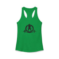 I Workout To Burn Off The Crazy - Women's Ideal Racerback Tank - Black Font - Print on Front & Back