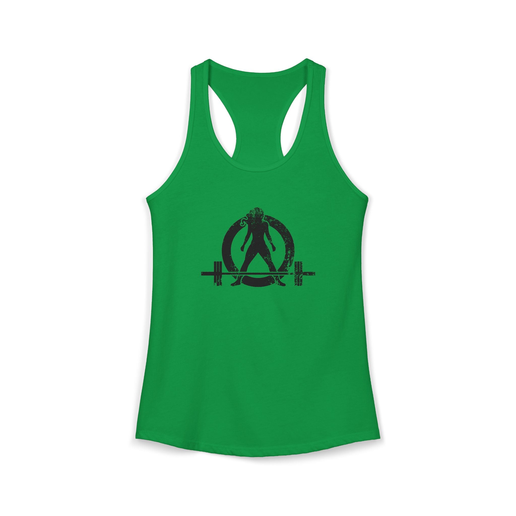 I Workout To Burn Off The Crazy - Women's Ideal Racerback Tank - Black Font - Print on Front & Back