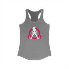 WWLW Classic Logo Racer Back Tank Top (BEST SELLER) - Women's Ideal Racerback Tank - Classic Light Logo - Plain Back